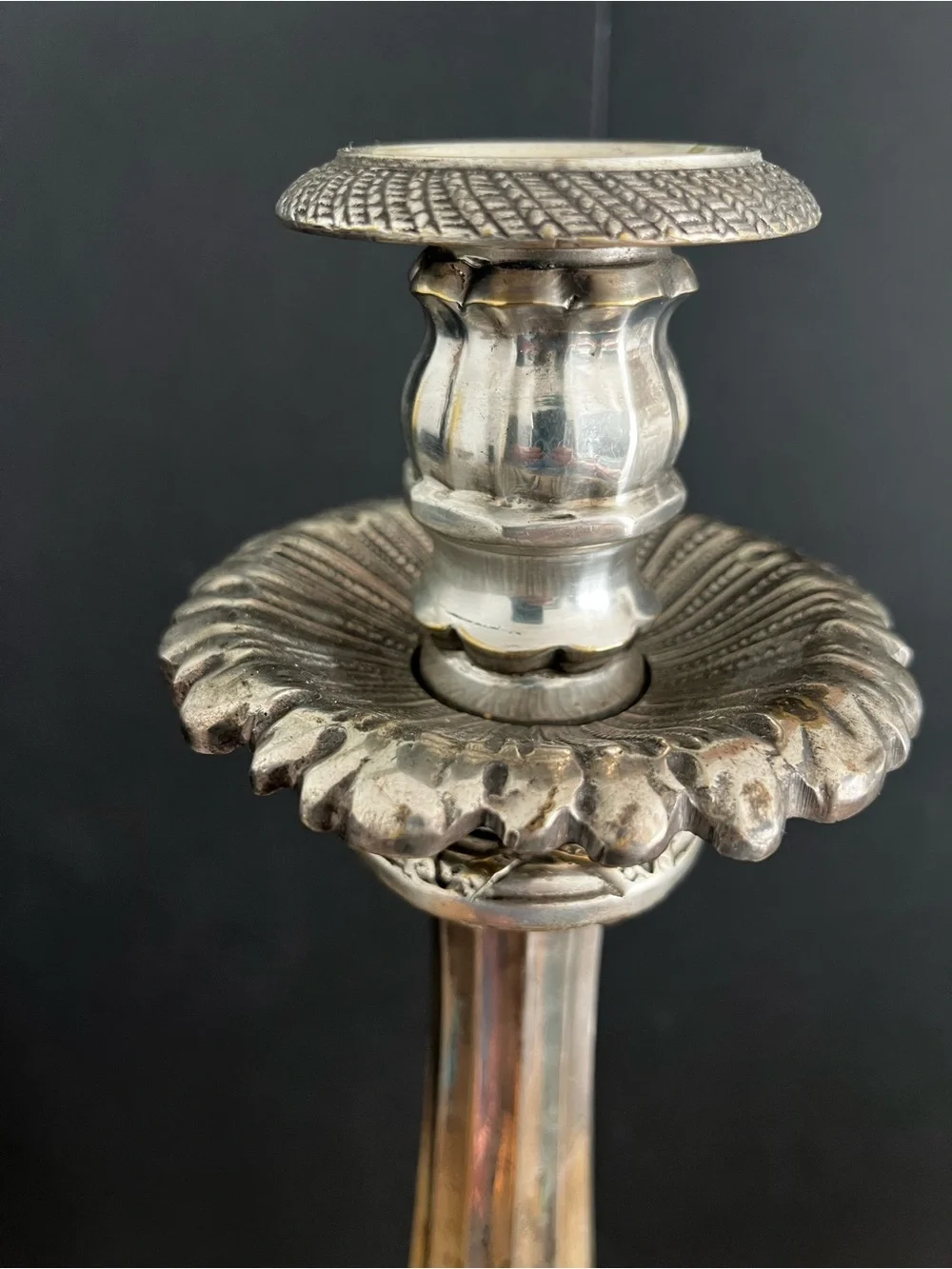 Vintage Bombay Silver Plated Ornate Taper Candle Holder 24